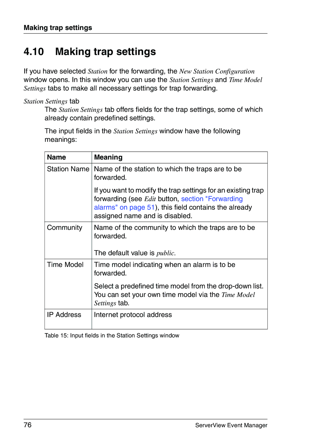 Fujitsu V6.00 manual Making trap settings 