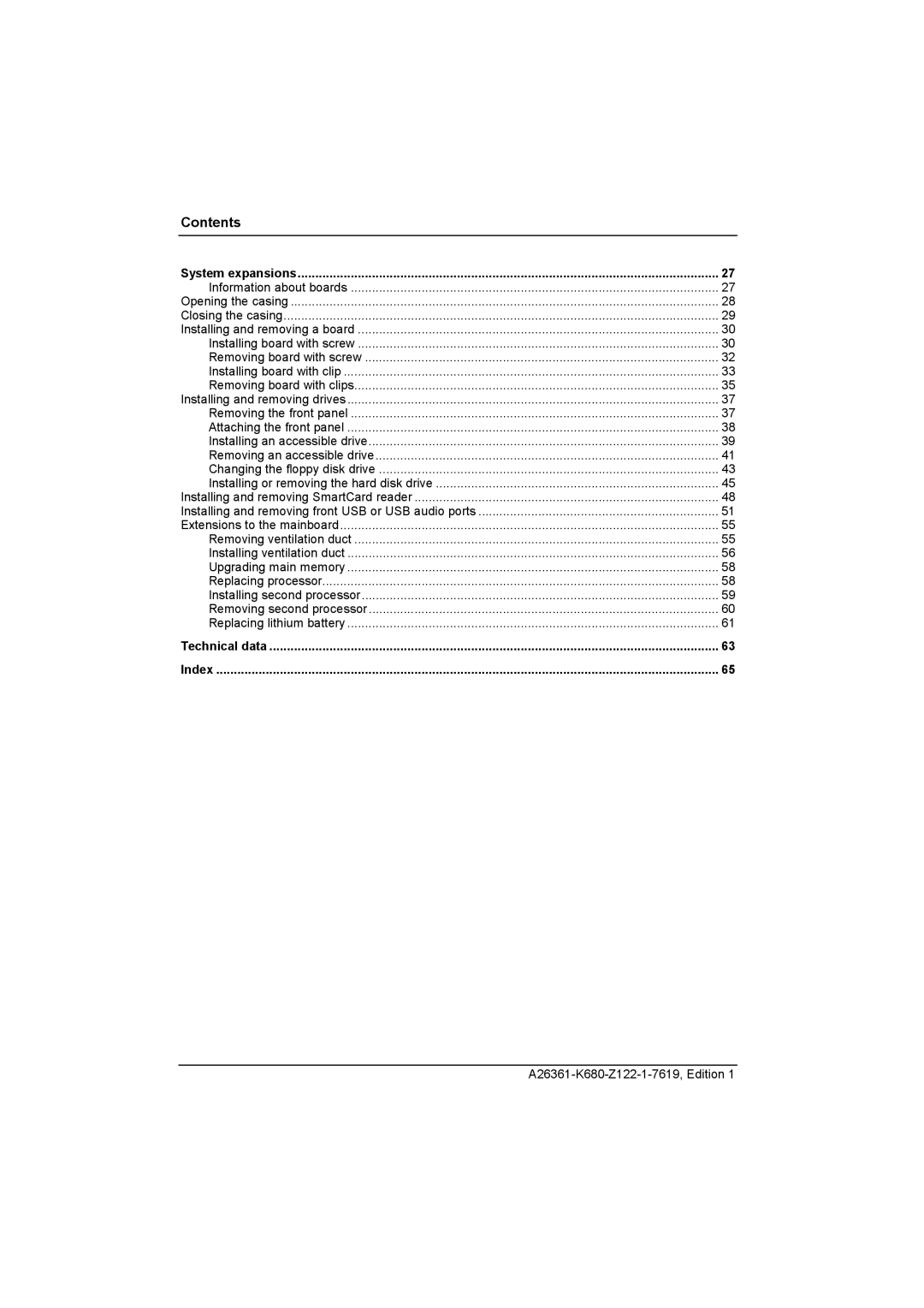 Fujitsu V810, R630 manual Contents 