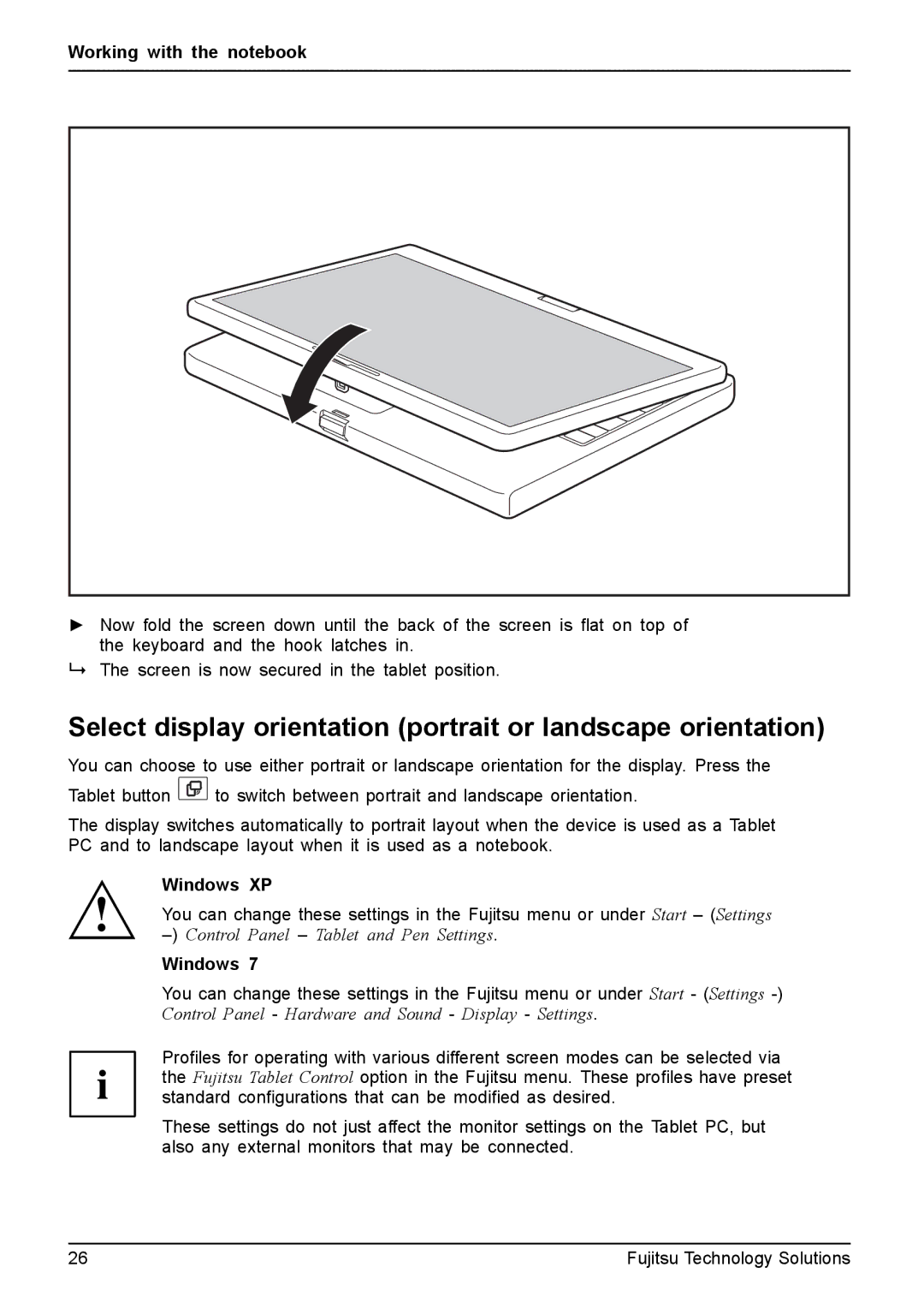 Fujitsu XBUY-T731-W7-001, FPCM11981 manual Windows XP 