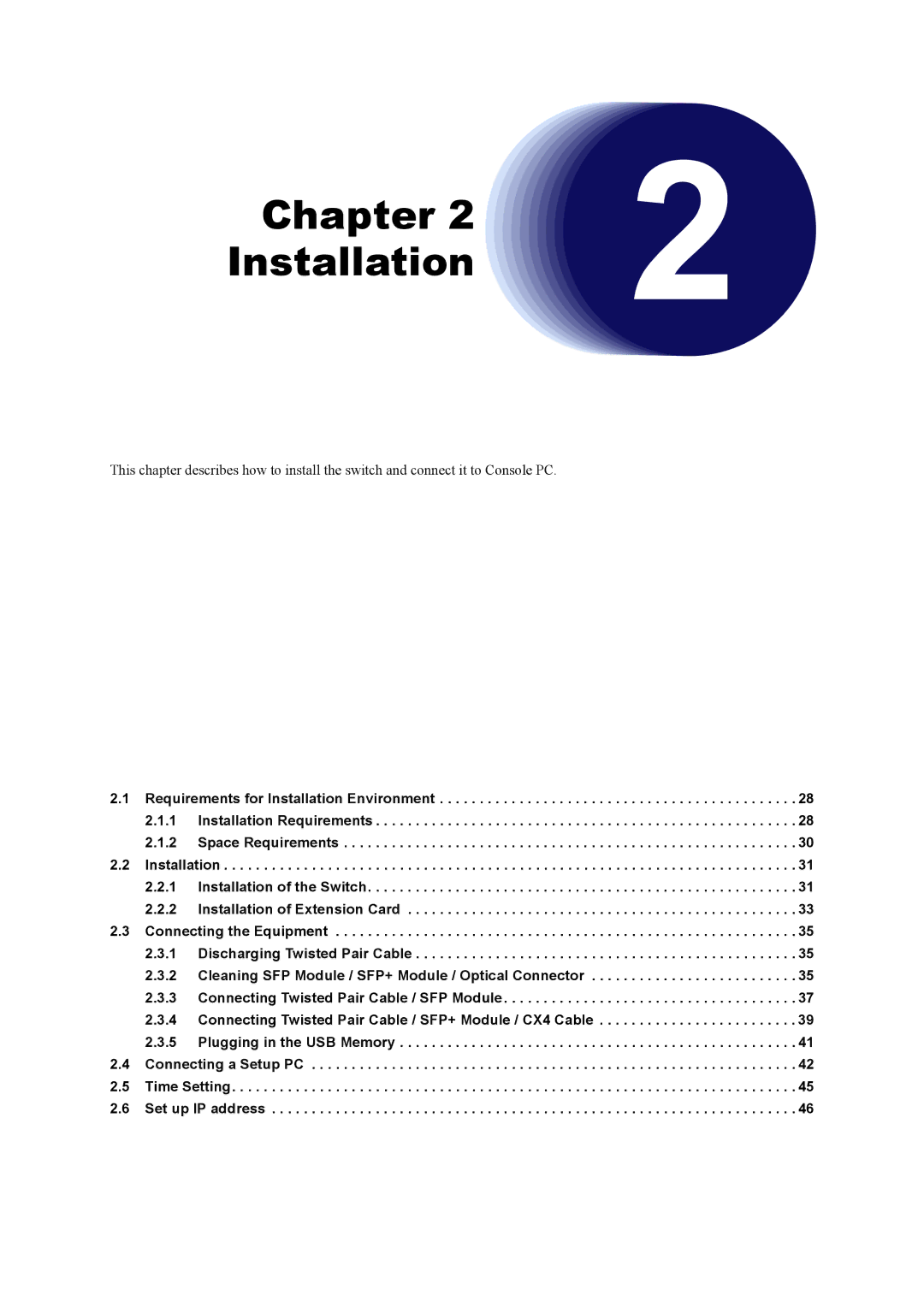 Fujitsu XG0448 manual Chapter Installation 