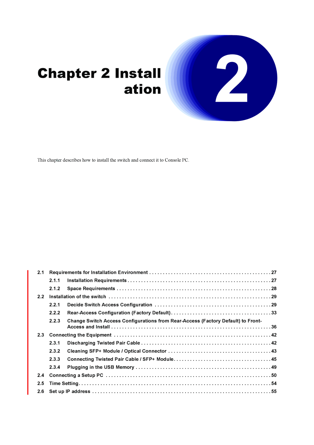 Fujitsu XG2600 manual Install ation 