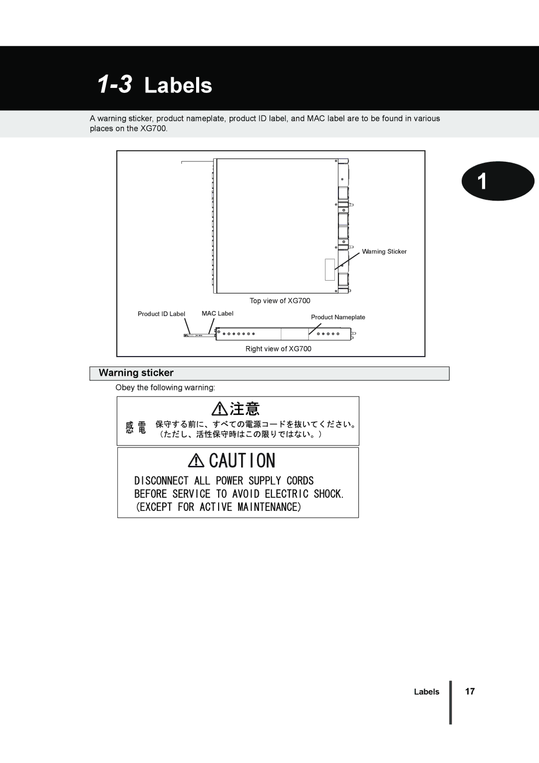 Fujitsu XG700 manual 3Labels 