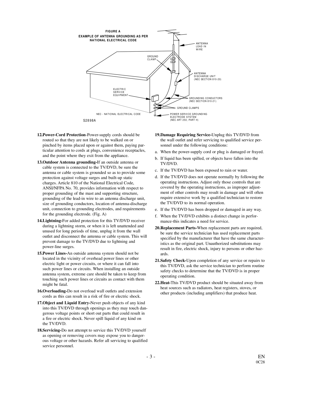 FUNAI 6513DA owner manual S2 8 9 8 a 