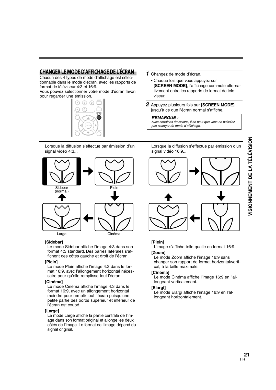 FUNAI CIWL3206 owner manual Visionnement DE LA, Télévision 