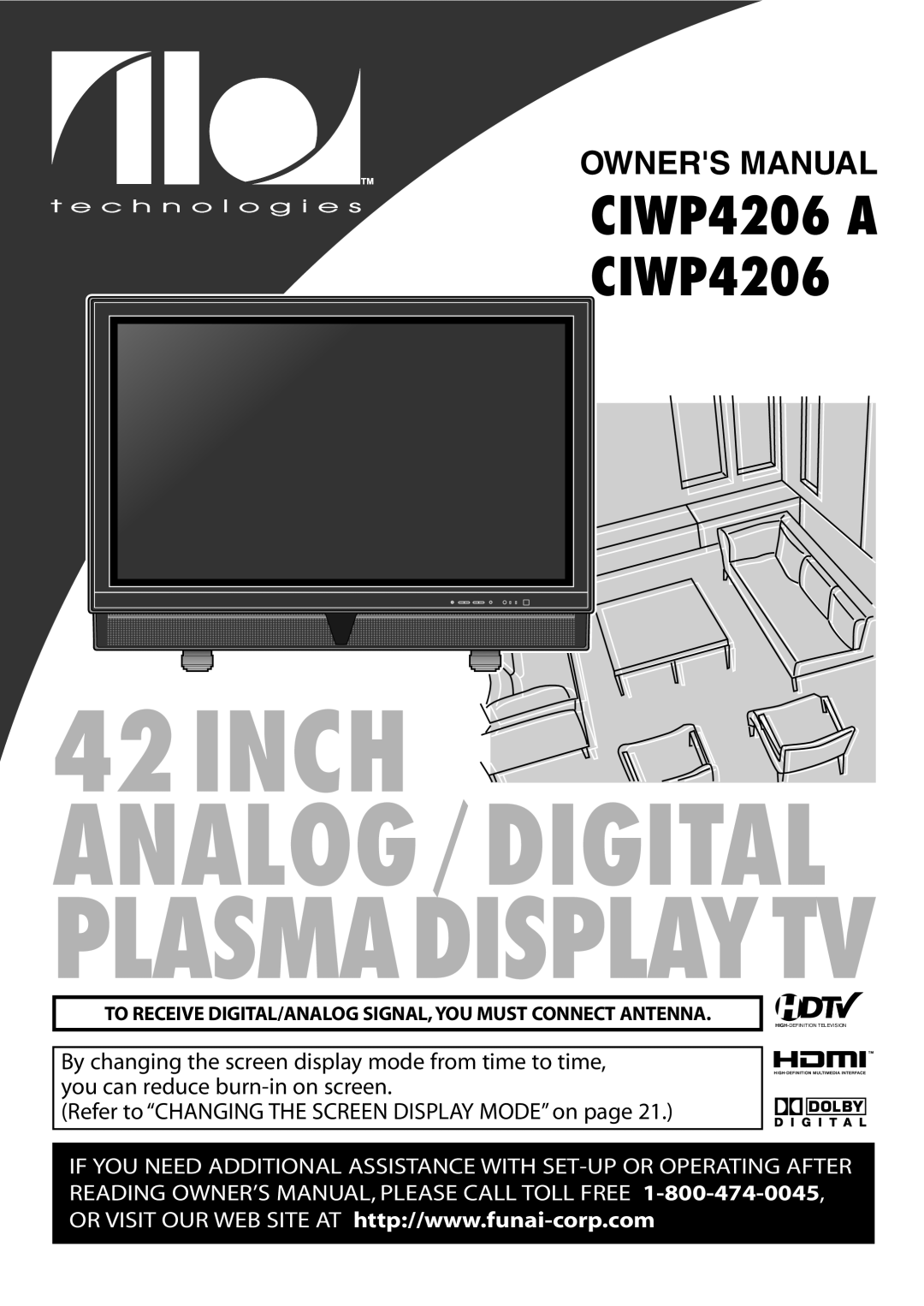 FUNAI CIWP4206 A owner manual Inch 