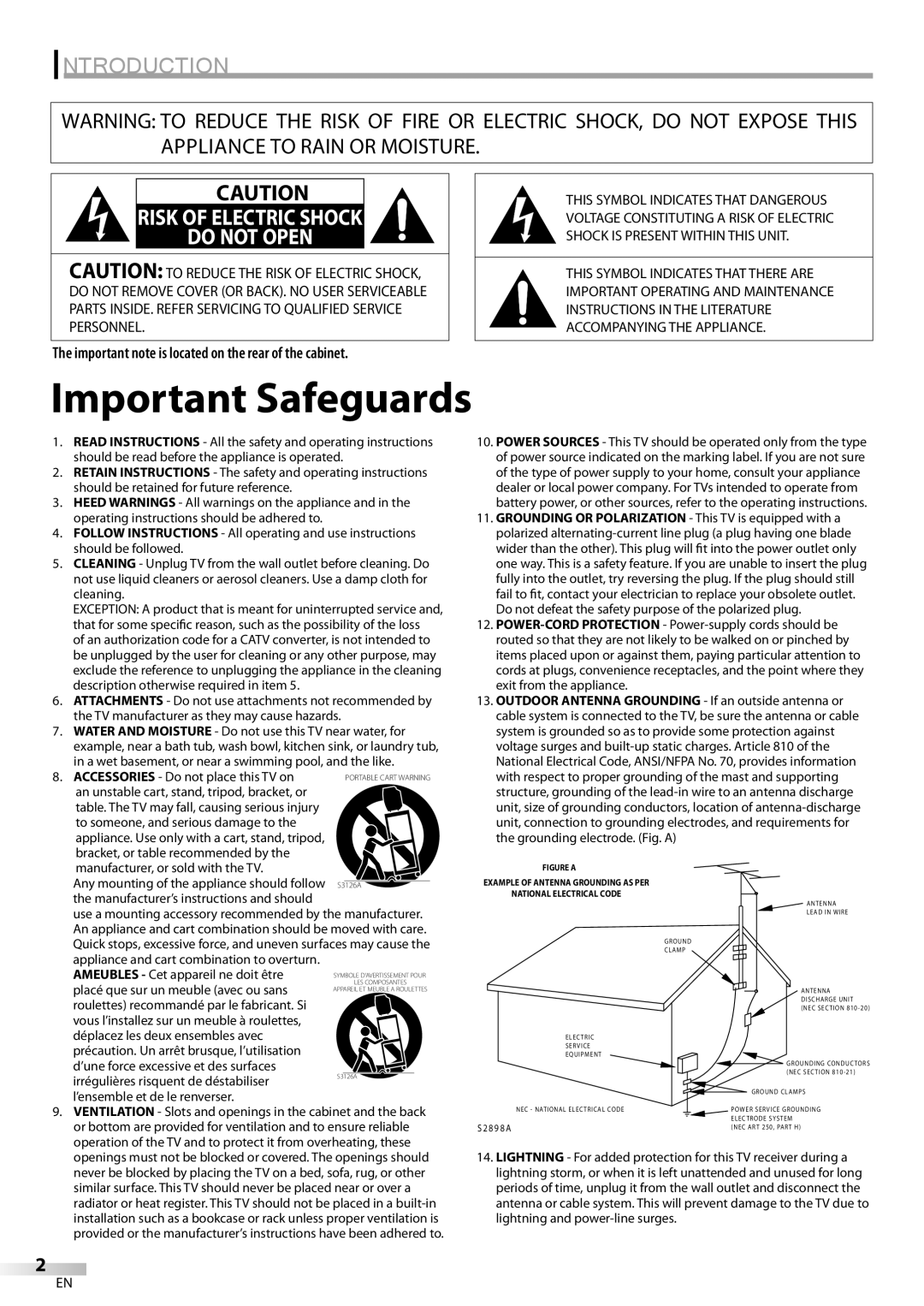 FUNAI CR202EM9 owner manual Introduction, Important note is located on the rear of the cabinet 