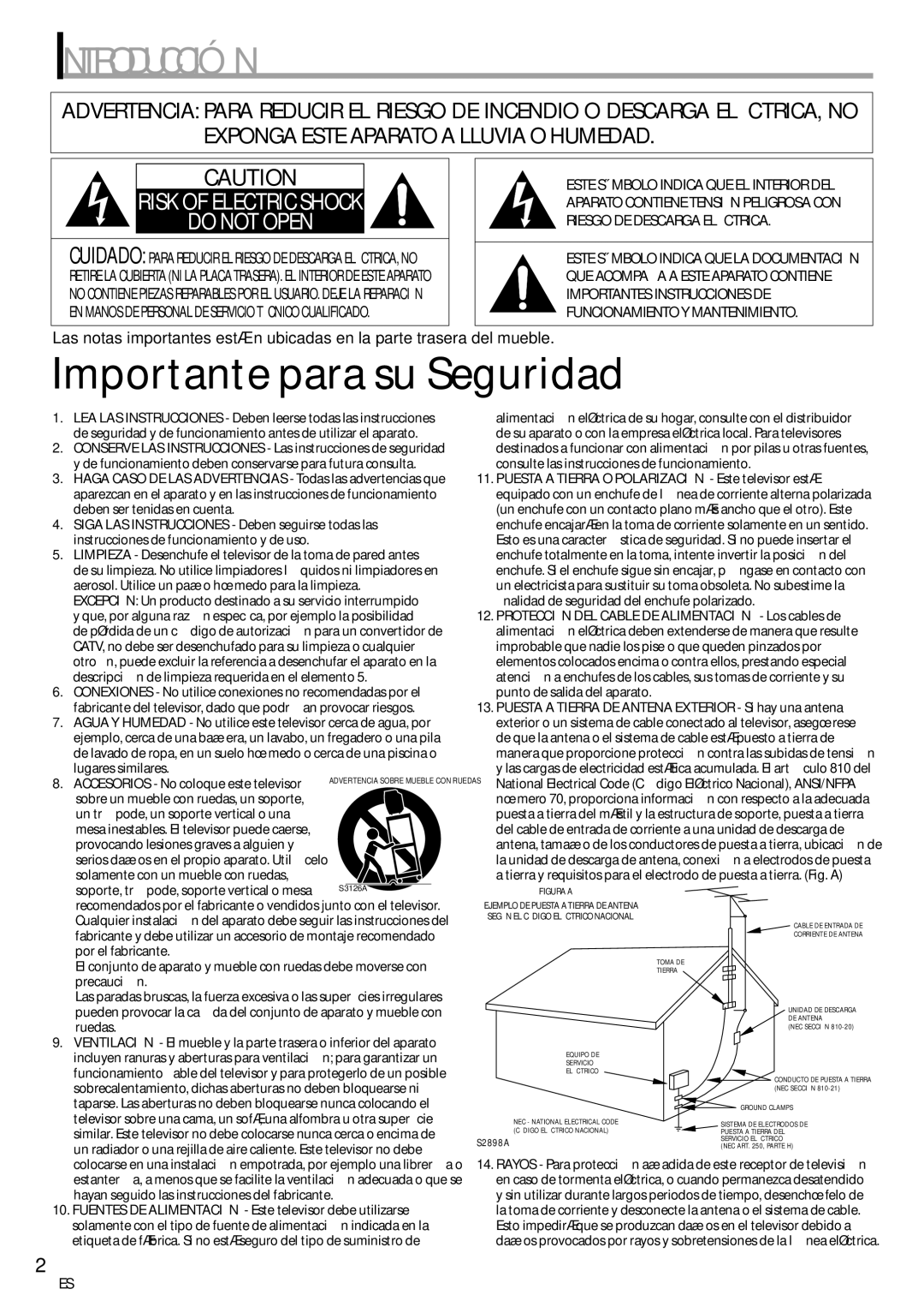 FUNAI CR202EM9 owner manual Importante para su Seguridad, Introducción 