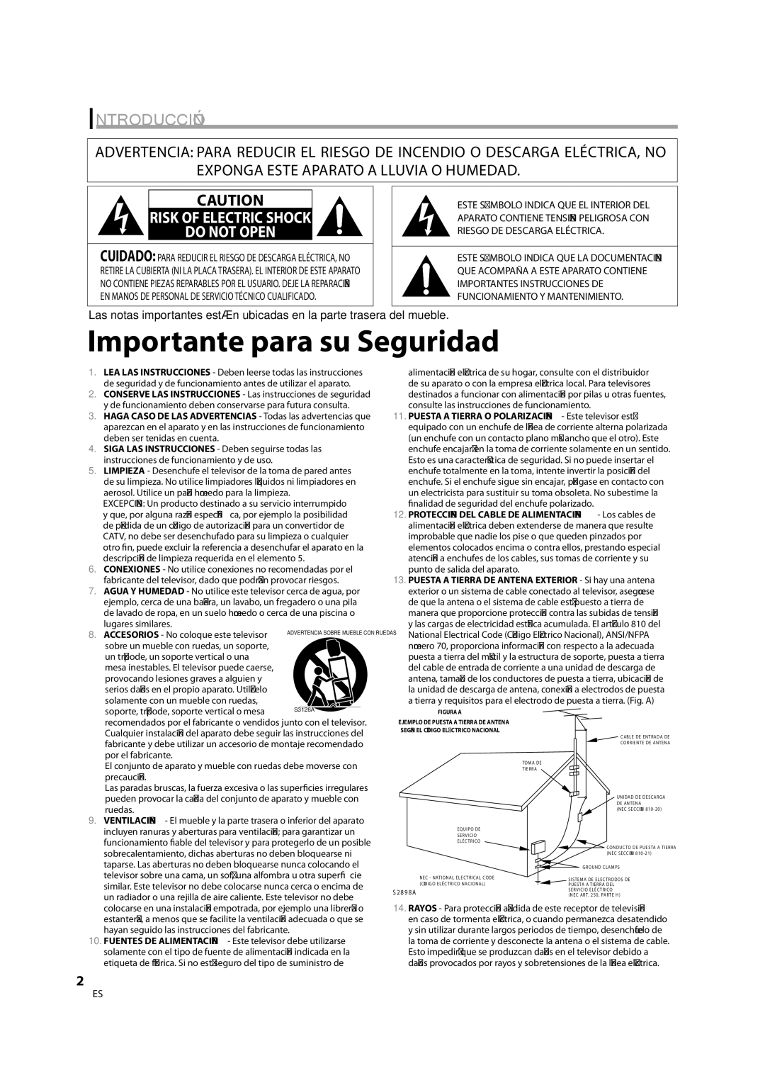 FUNAI CR202TT9 owner manual Importante para su Seguridad, Introducción 