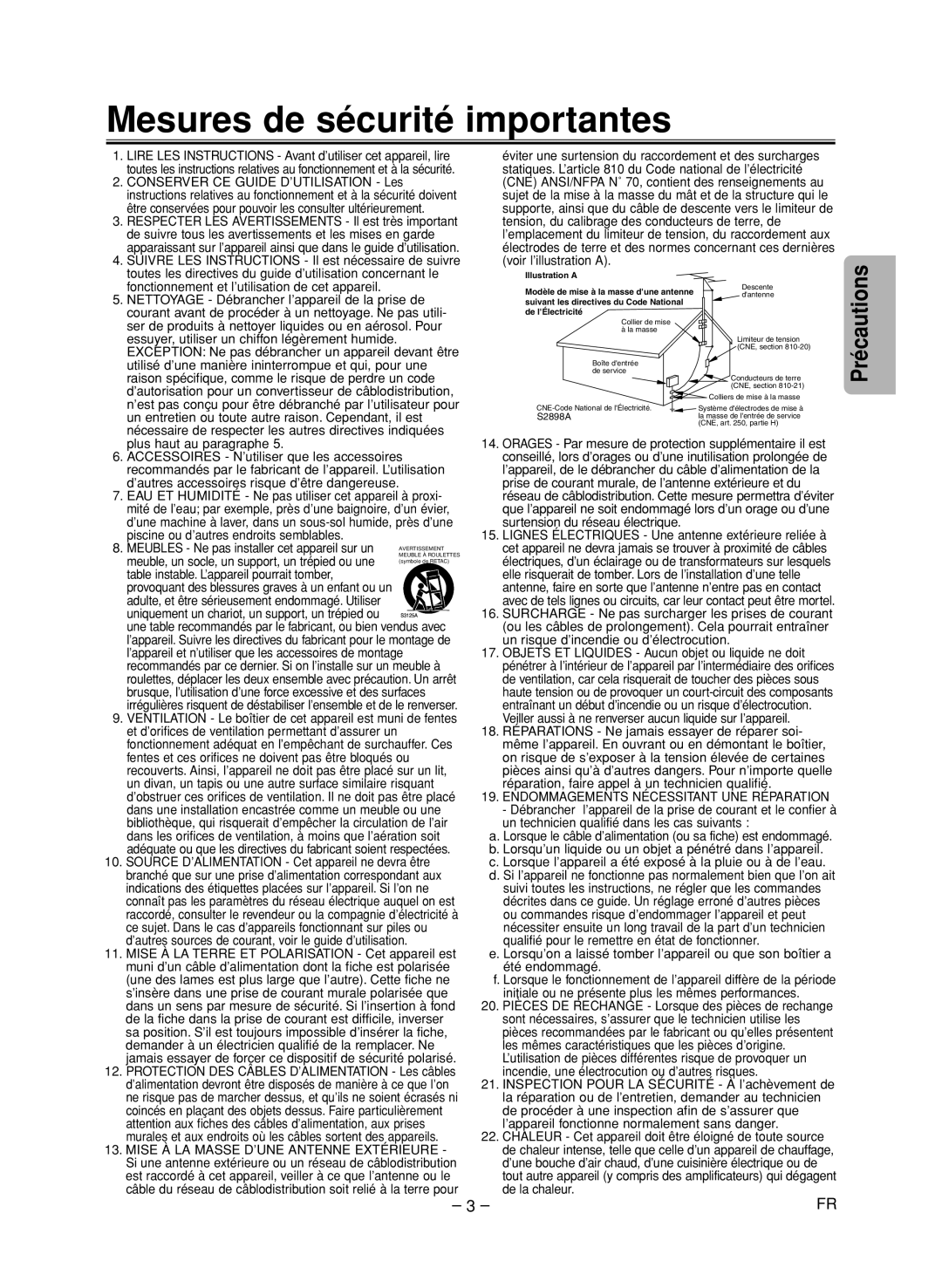 FUNAI CSV205DT owner manual Conserver CE Guide D’UTILISATION Les, De suivre tous les avertissements et les mises en garde 