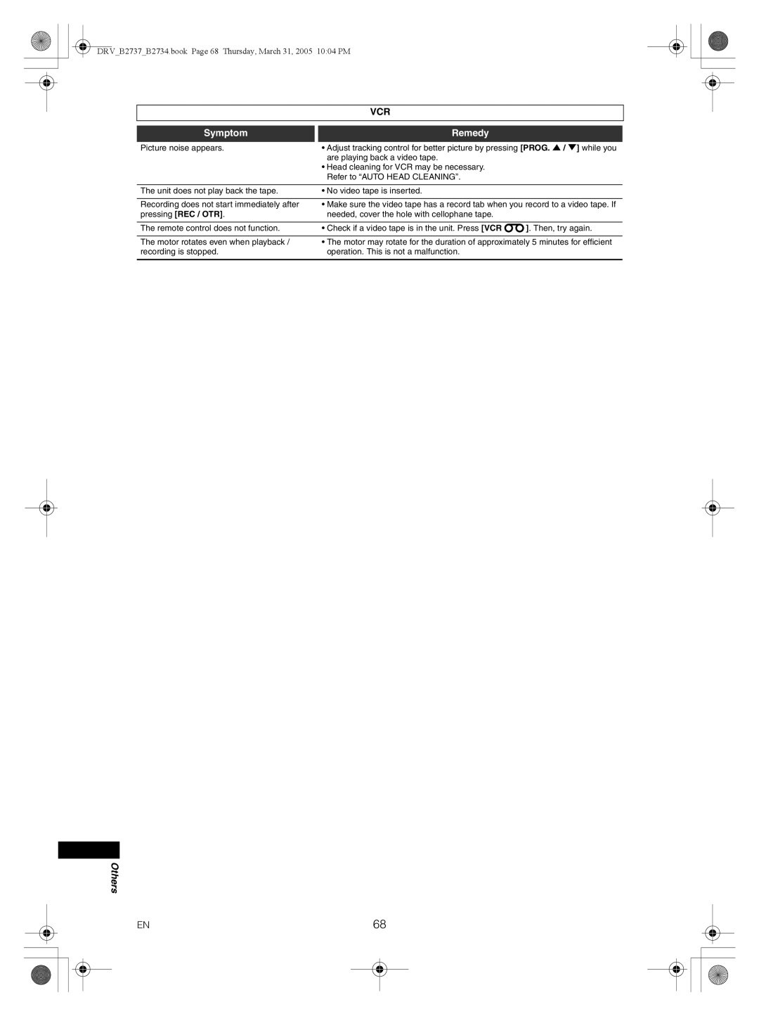 FUNAI DRV-B2734, DRV-B2737 owner manual Vcr, Pressing REC / OTR 