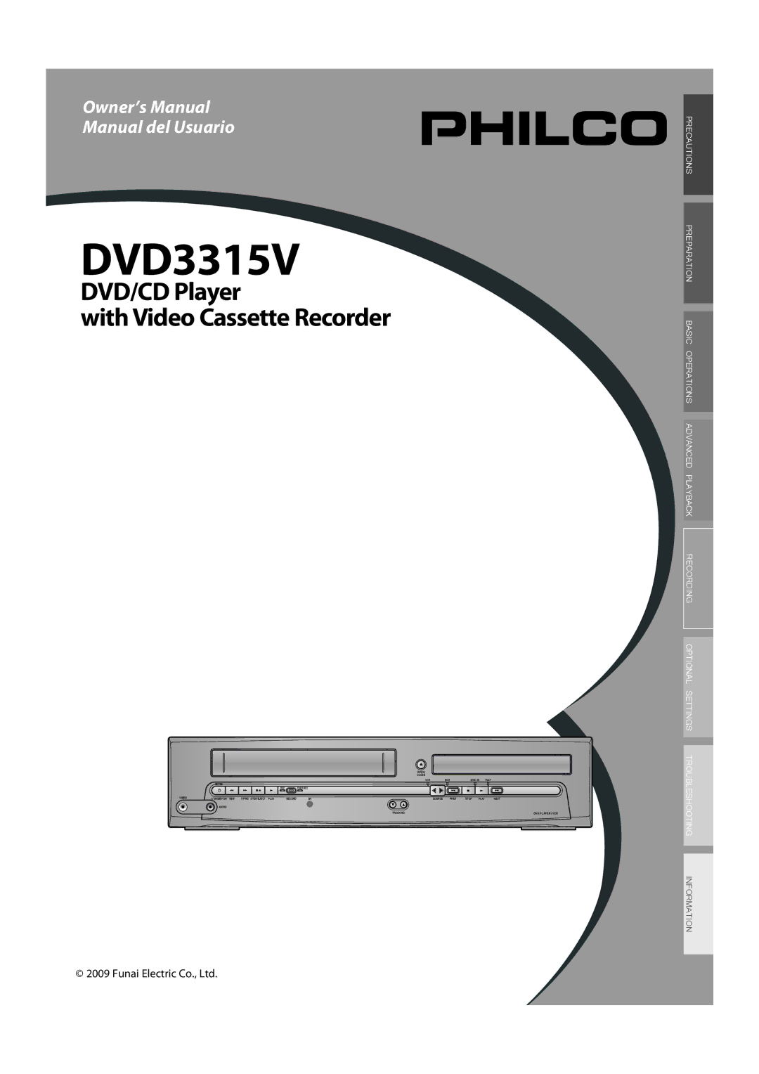 FUNAI DVD3315V owner manual 