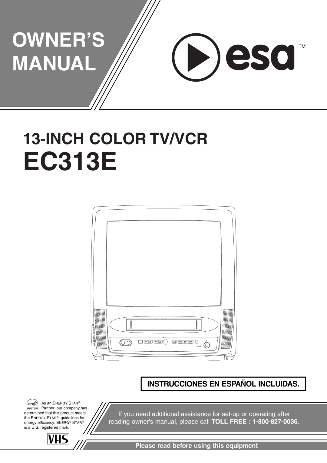 FUNAI EC313E owner manual 