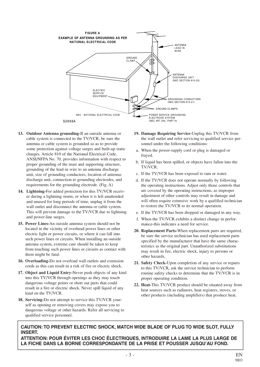 FUNAI EC313E owner manual S2 8 9 8 a 