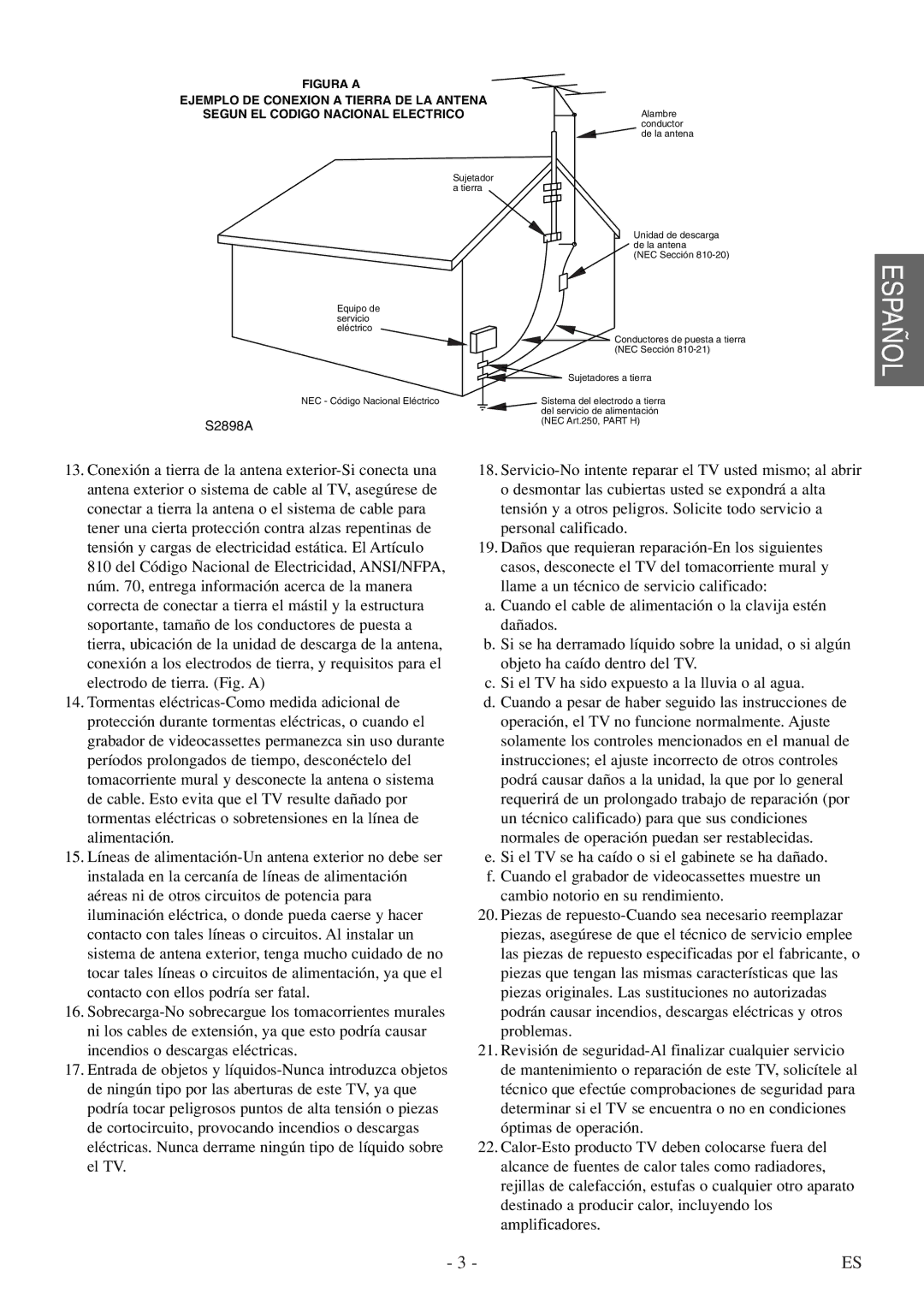 FUNAI F20LCTE-A owner manual Español 