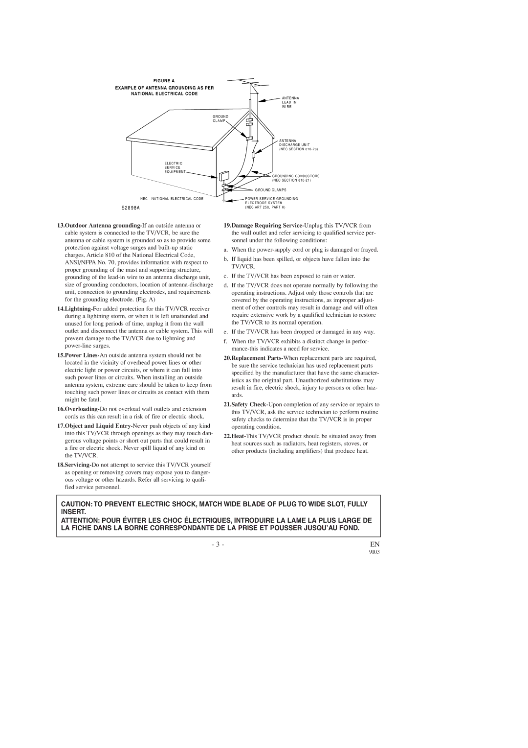 FUNAI F319CC, F313CC owner manual 8 9 8 a 