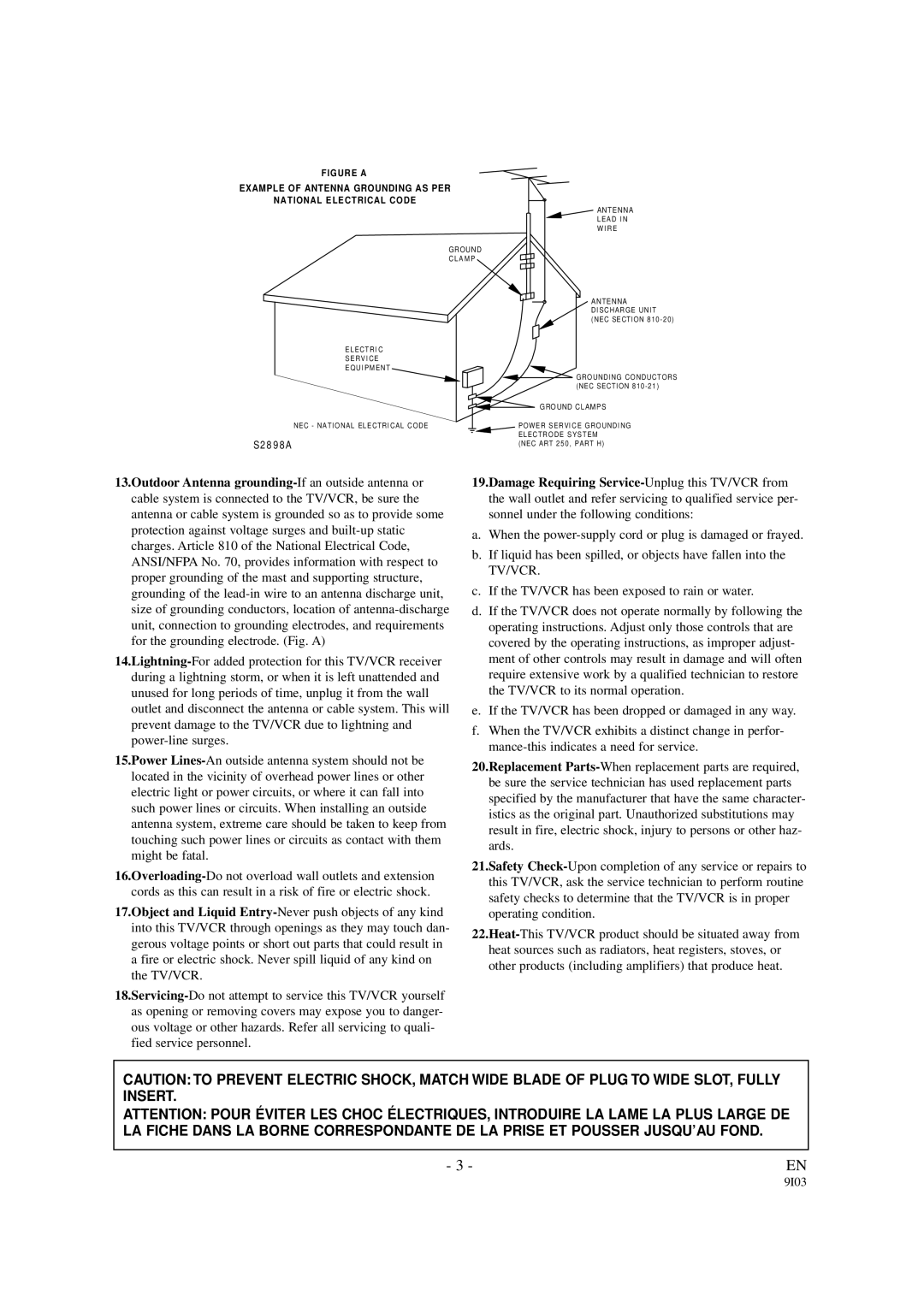 FUNAI F313CB, F319CB owner manual S2 8 9 8 a 