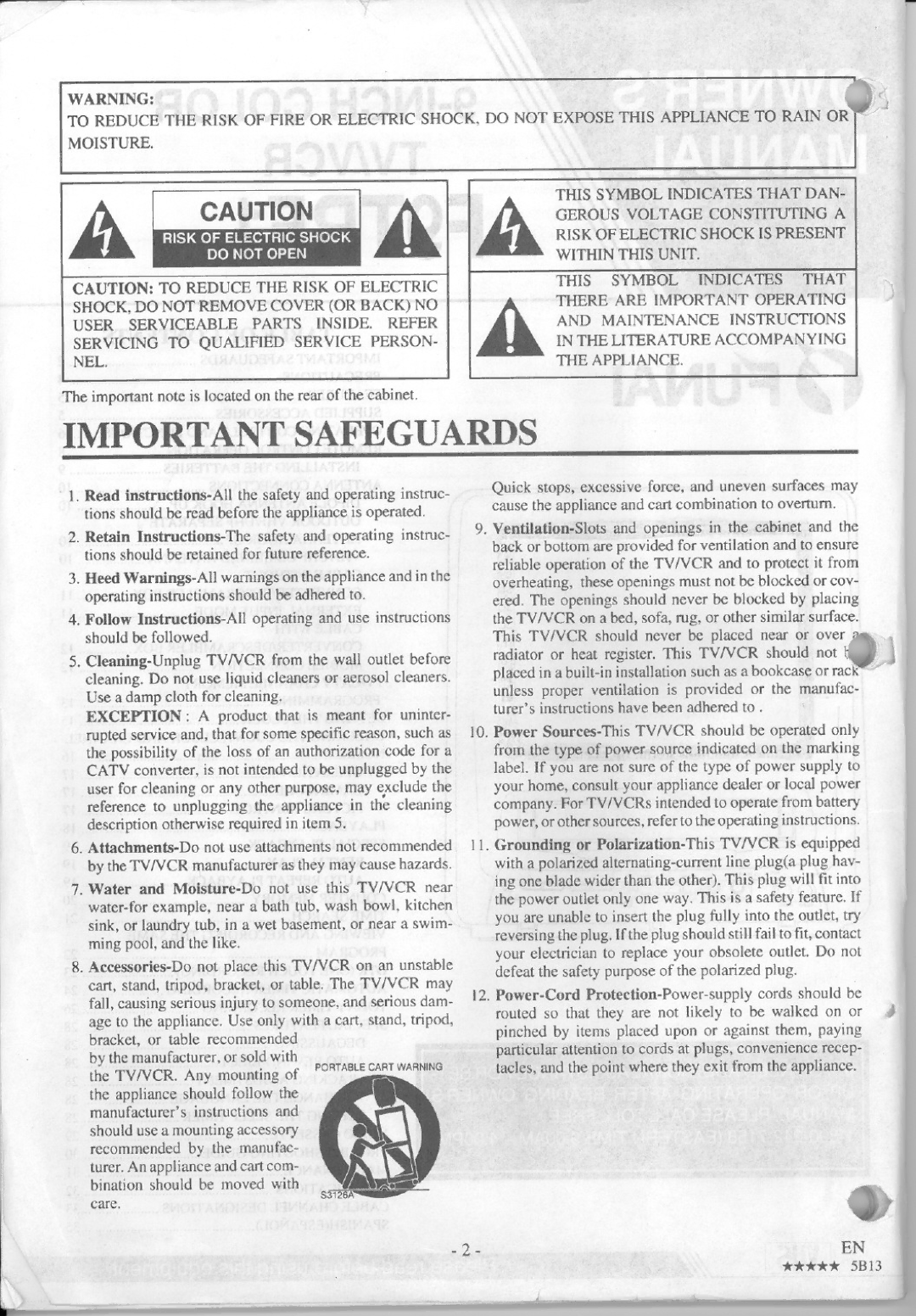 FUNAI F9TRF1 manual 