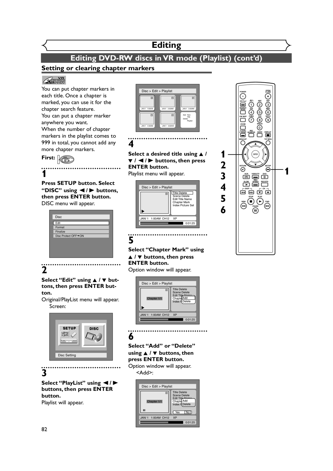 FUNAI FDRV90E owner manual Disc Setting 