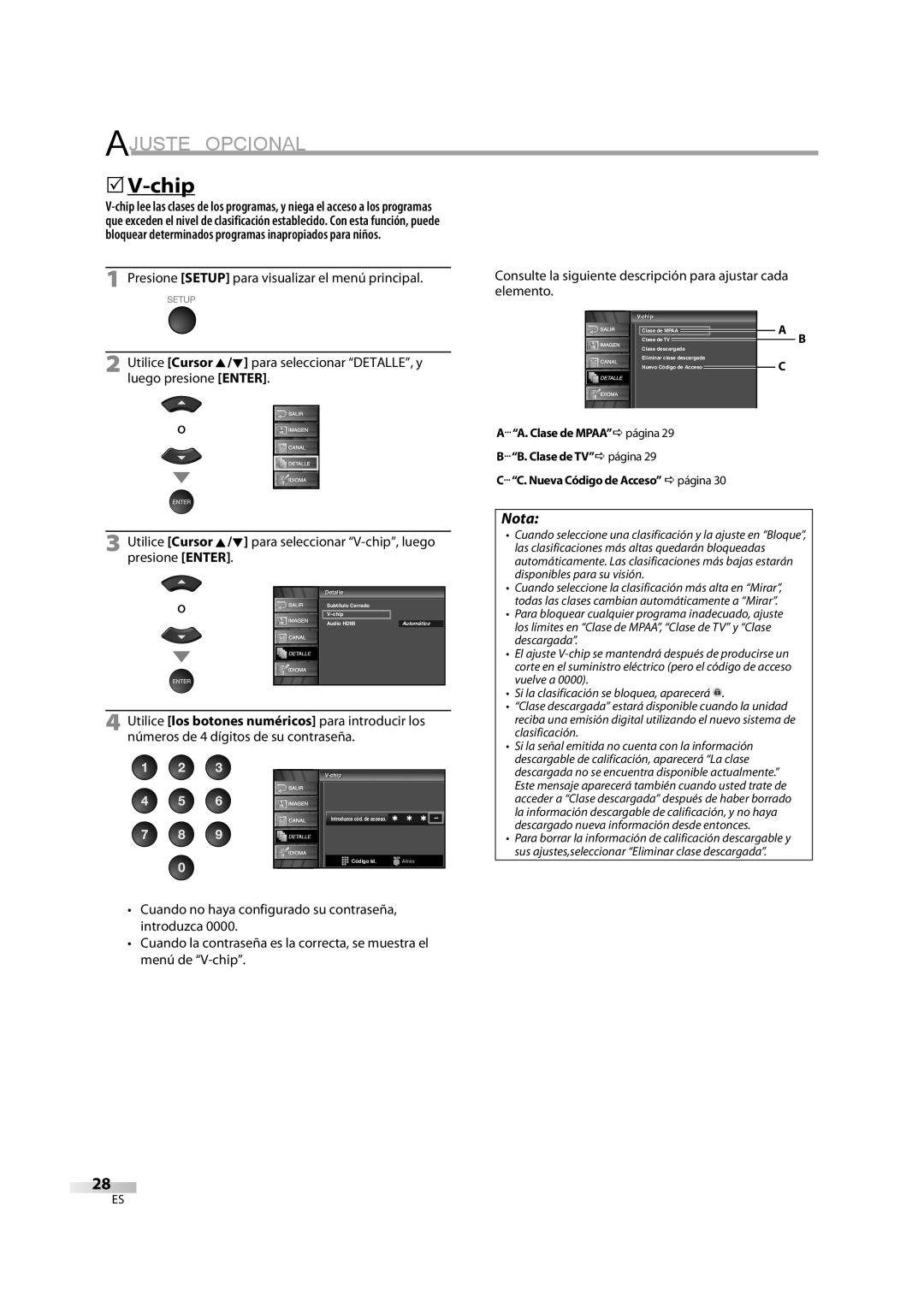 FUNAI FLX3220F A owner manual Introduzca cód. de acceso Código Id 