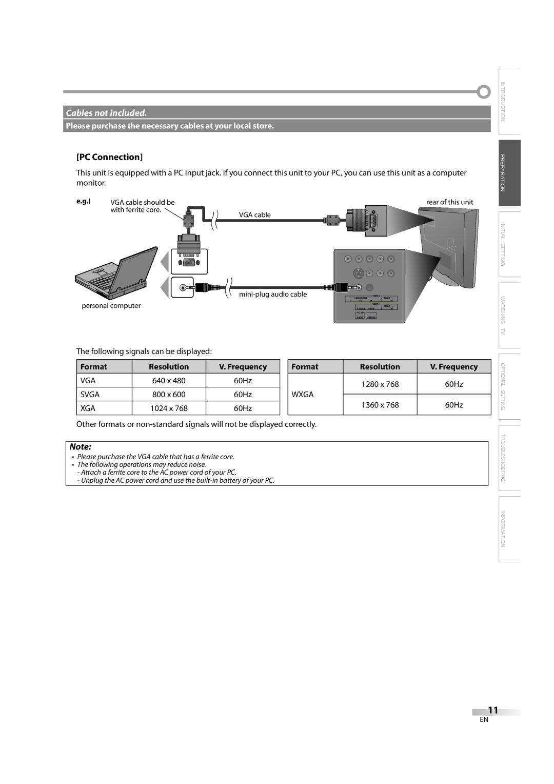 FUNAI LC195EM9 2, LC195EM9 B owner manual PC Connection, Format 