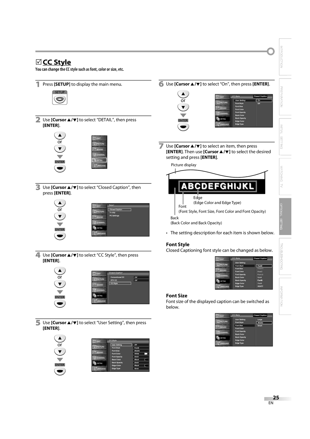 FUNAI LC195EM9 B, LC195EM9 2 owner manual 5CC Style, Font Style, Font Size 