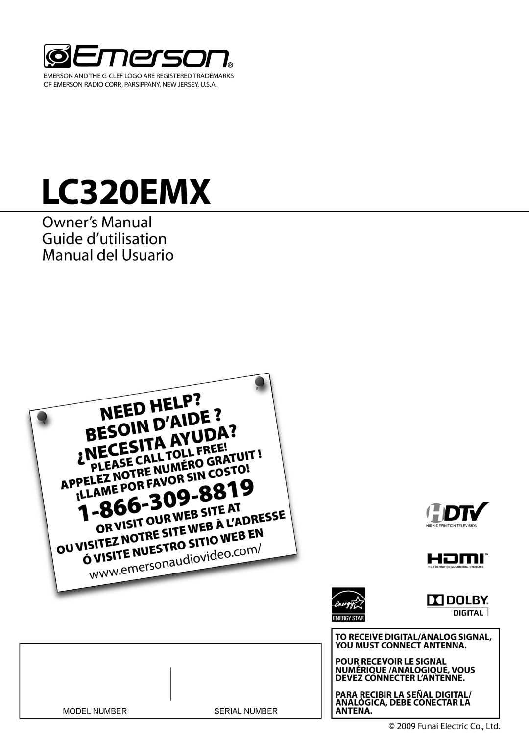 FUNAI LC320EMX owner manual 