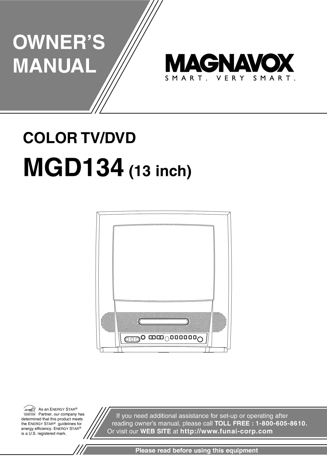 FUNAI MGD134 owner manual OWNER’S Manual 