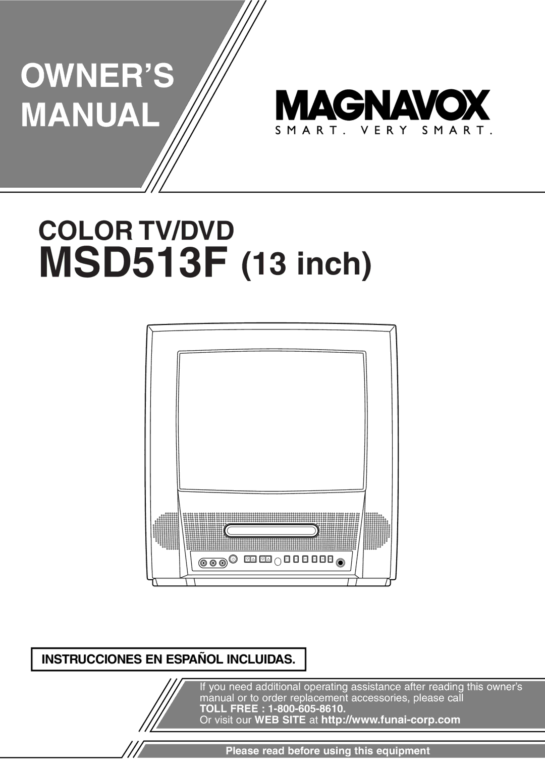 FUNAI MSD513F owner manual OWNER’S Manual 