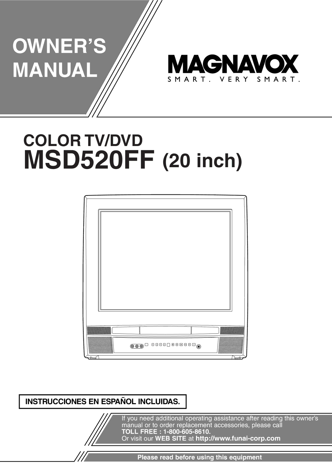 FUNAI owner manual MSD520FF 20 inch 