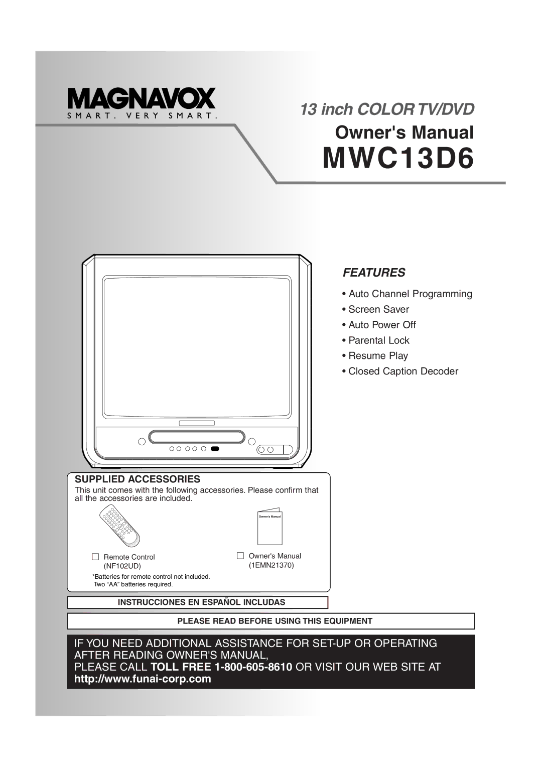 FUNAI MWC13D6 owner manual 