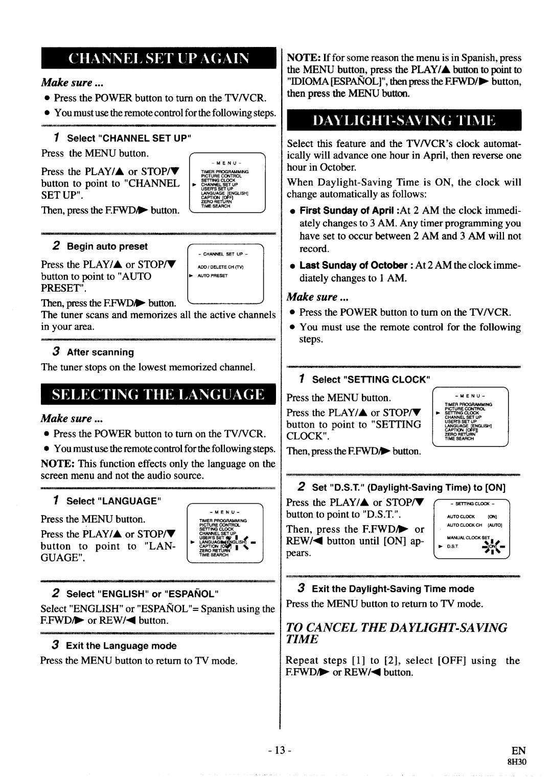FUNAI SC3913 manual 