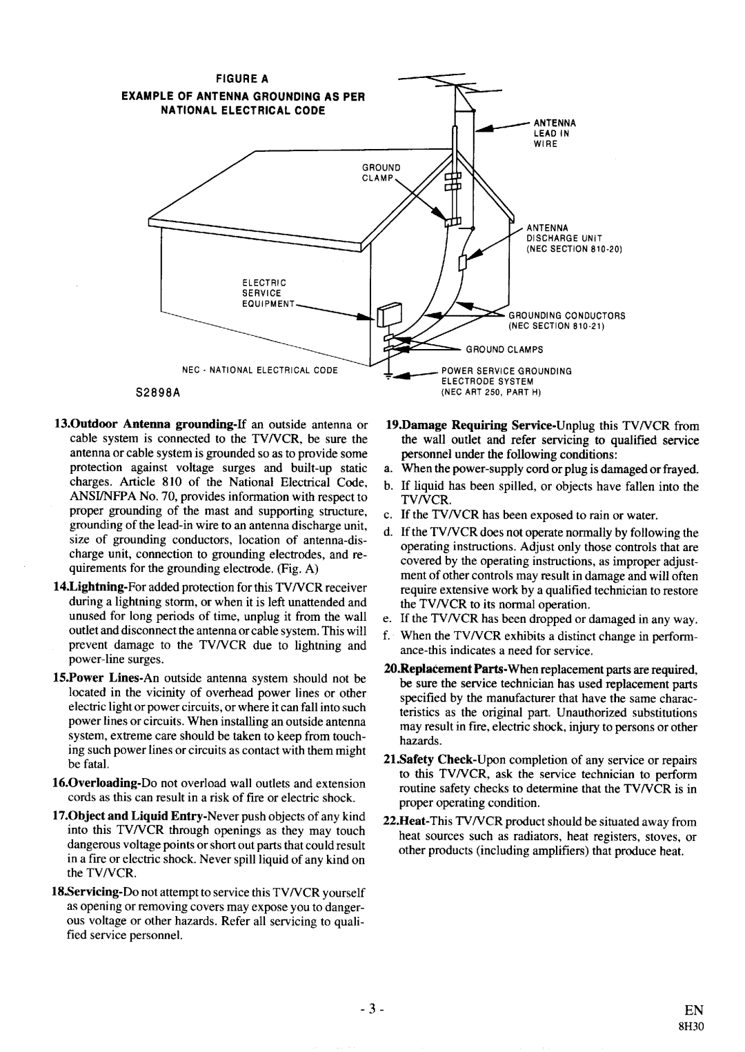 FUNAI SC3913 manual 