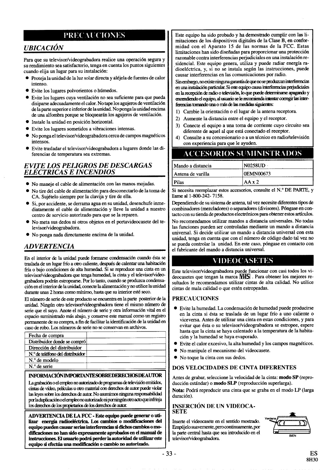 FUNAI SC3913 manual 