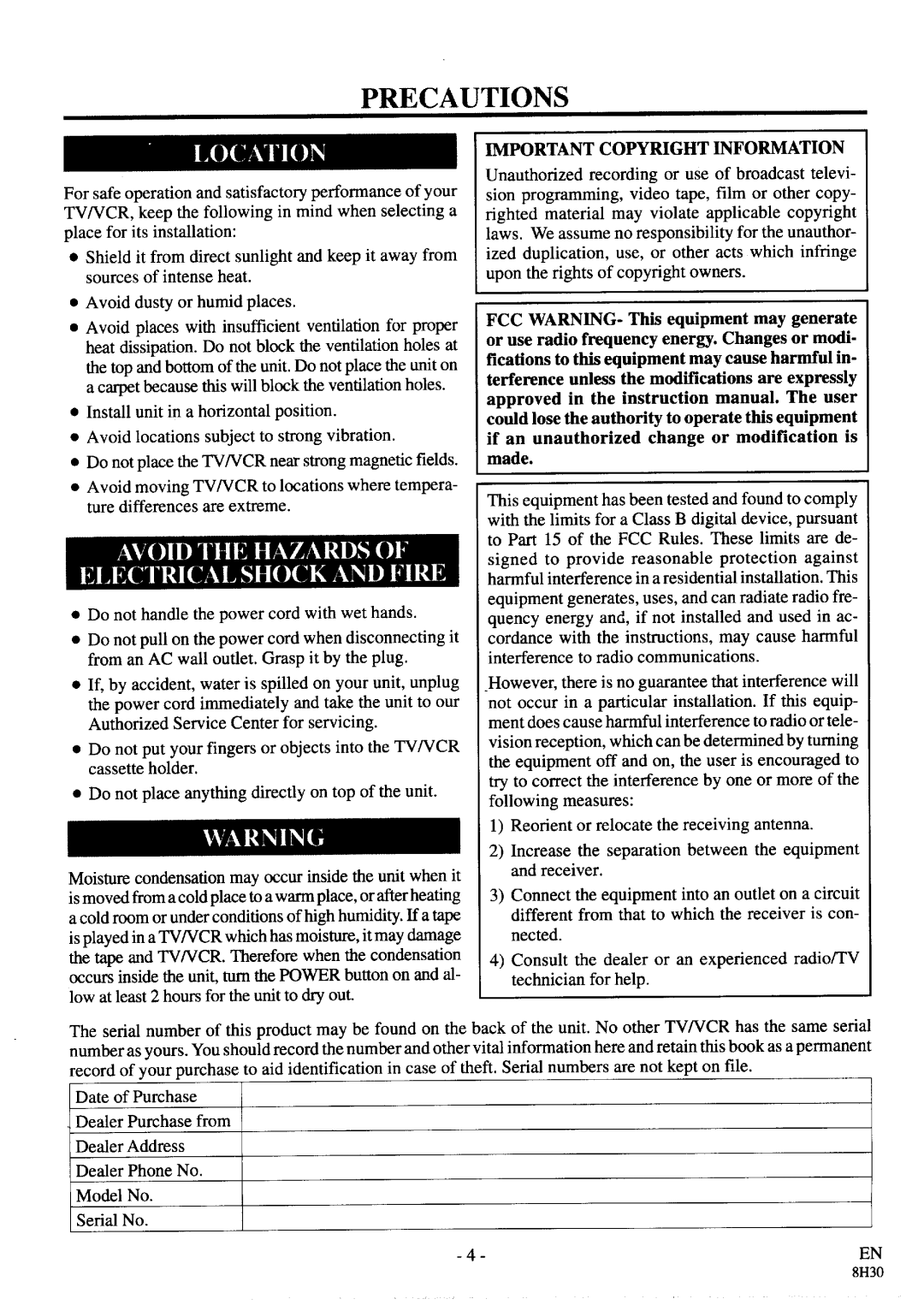 FUNAI SC3913 manual 