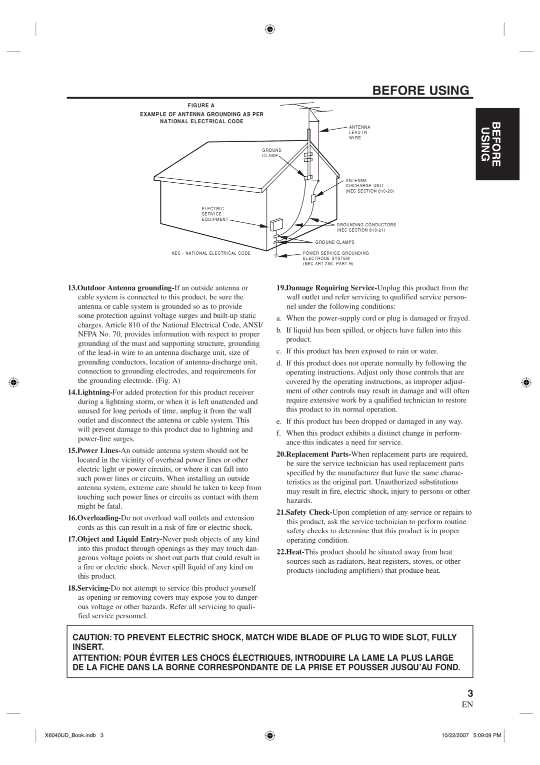 FUNAI TB100MW9 owner manual Before Using 