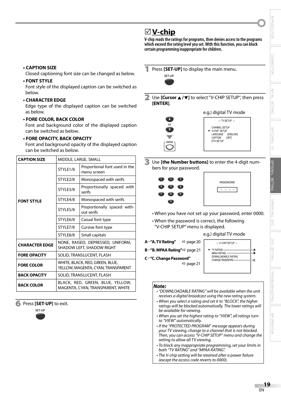 FUNAI V7PFDVD20 owner manual Chip 