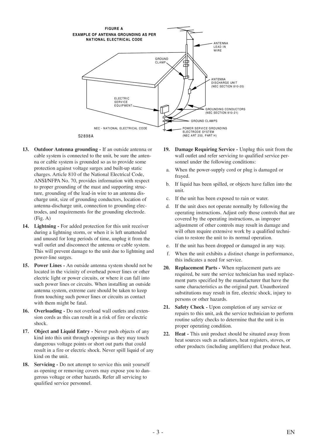 FUNAI WV13D5 owner manual S2 8 9 8 a 