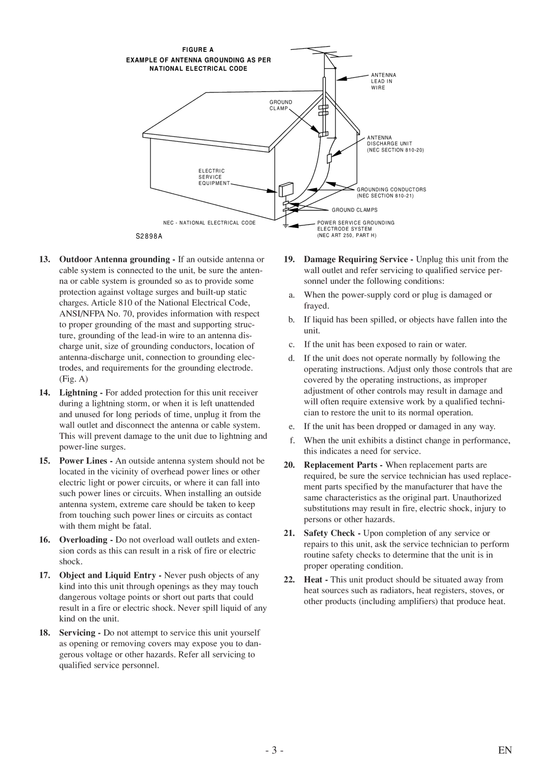 FUNAI WV20D5 owner manual S2 8 9 8 a 