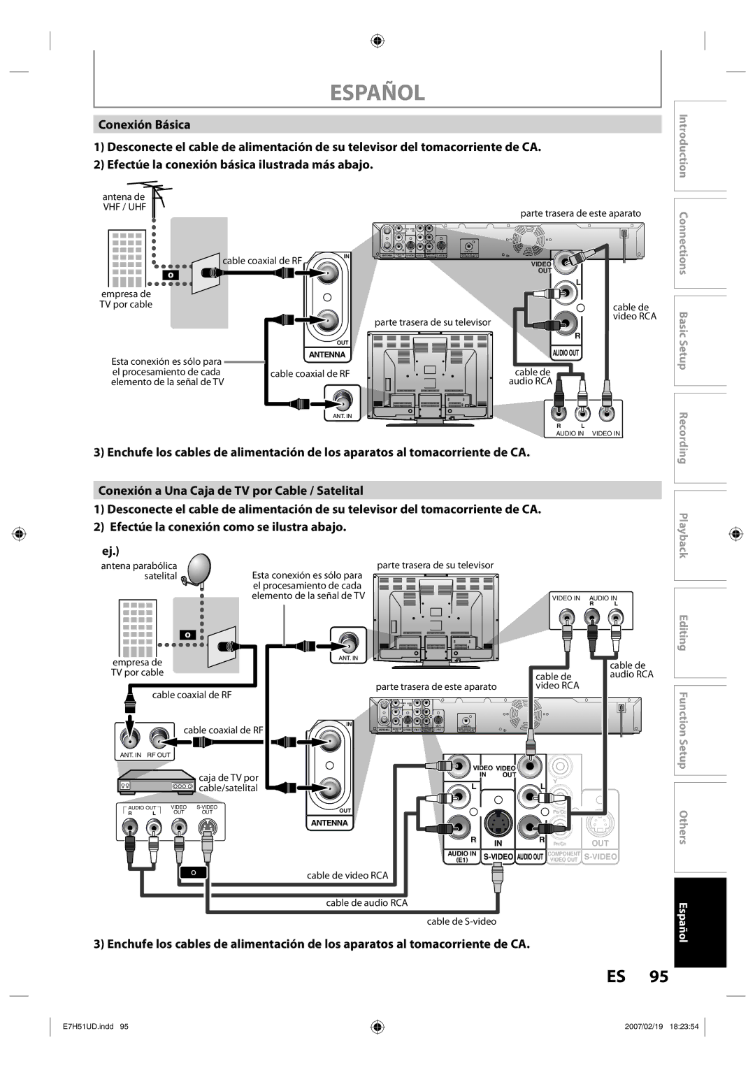 FUNAI ZC350MS8 owner manual Español, Vhf / Uhf 