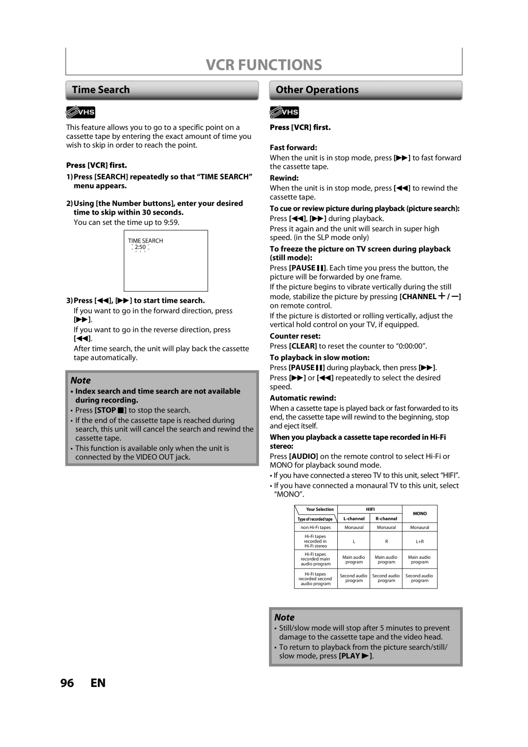 FUNAI ZV457MG9 A owner manual Other Operations 