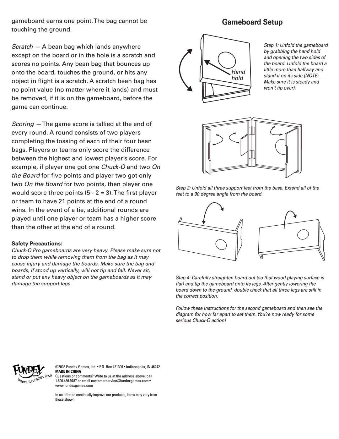 Fundex Games Chuck-O Pro manual 