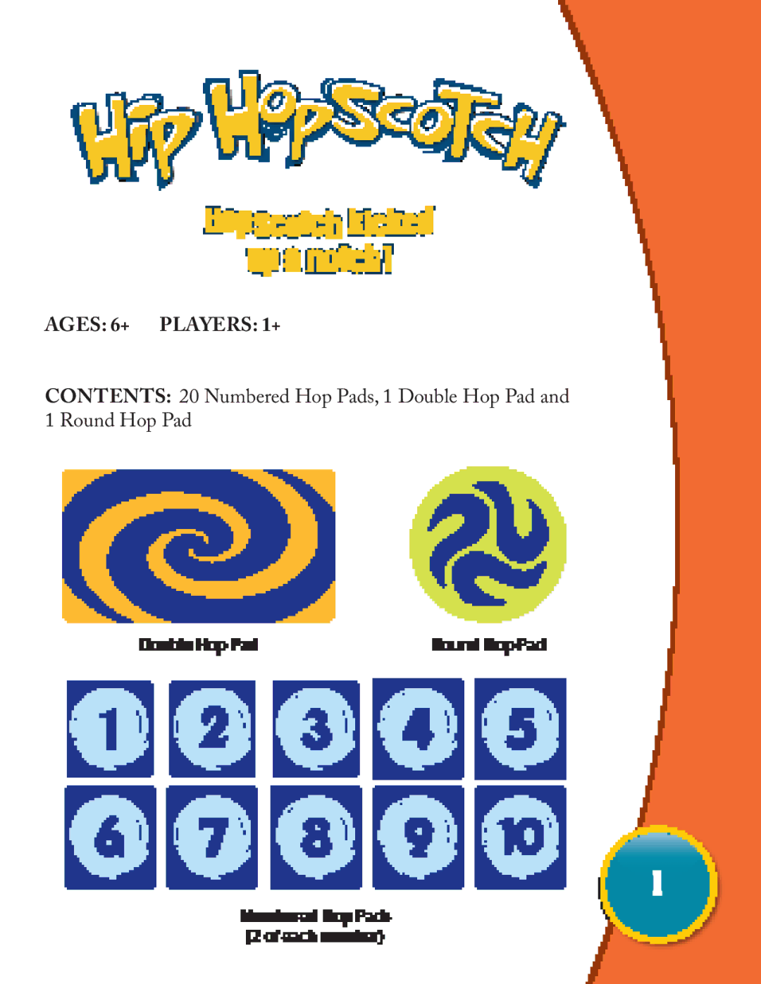 Fundex Games Hip Hopscotch manual Ages 6+ Players 1+ 