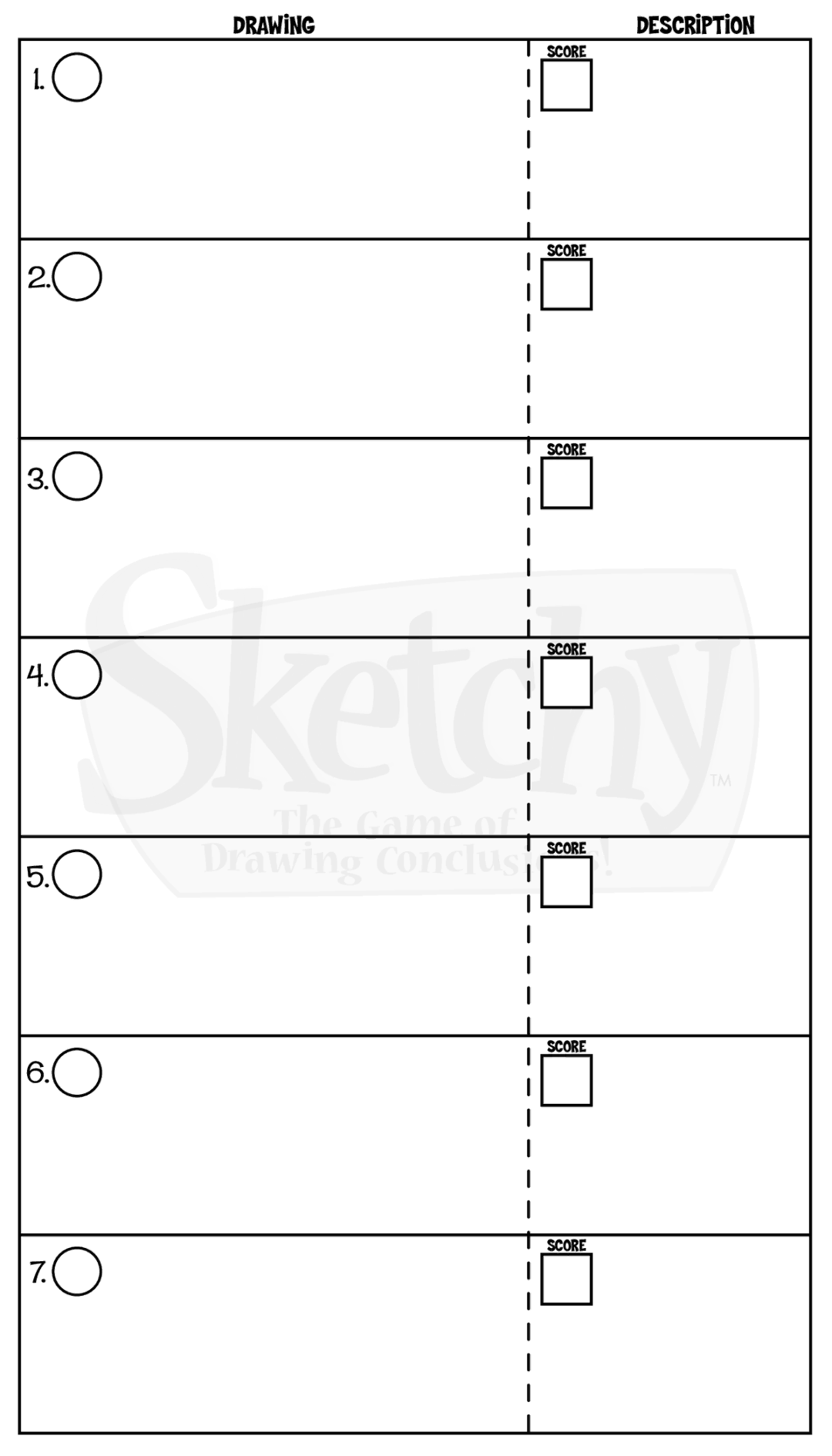 Fundex Games Sketchy, 3827-00 manual Drawing 