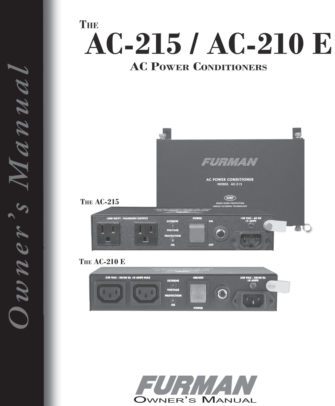 Furman Sound AC-215, AC-210 E manual 