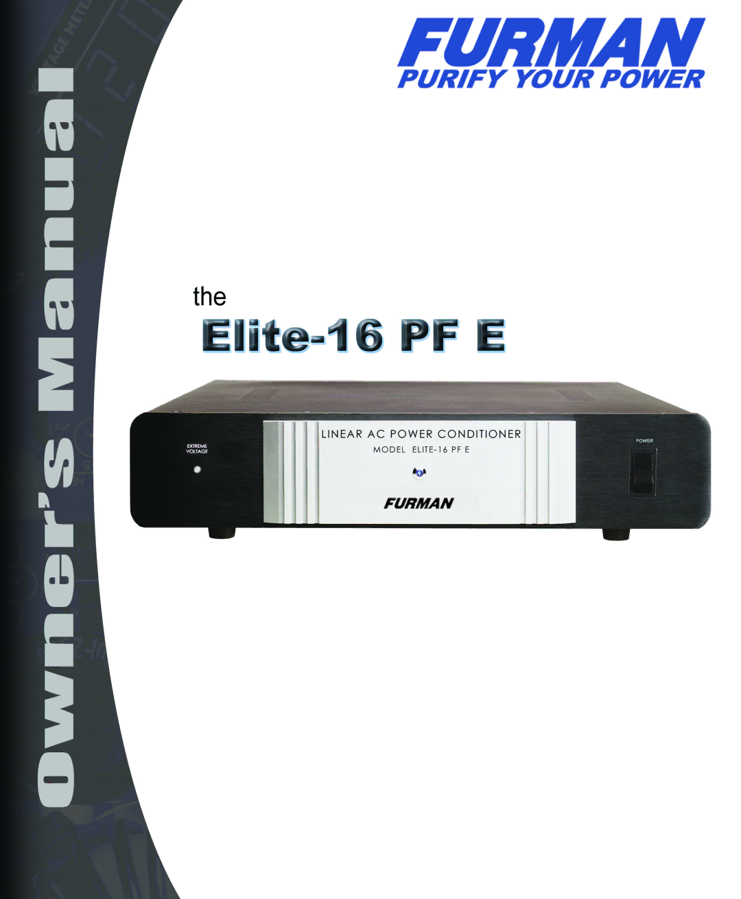 Furman Sound Elite-16 PF E manual 