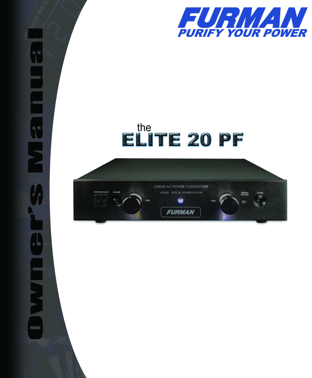 Furman Sound ElitE 20 PF owner manual 