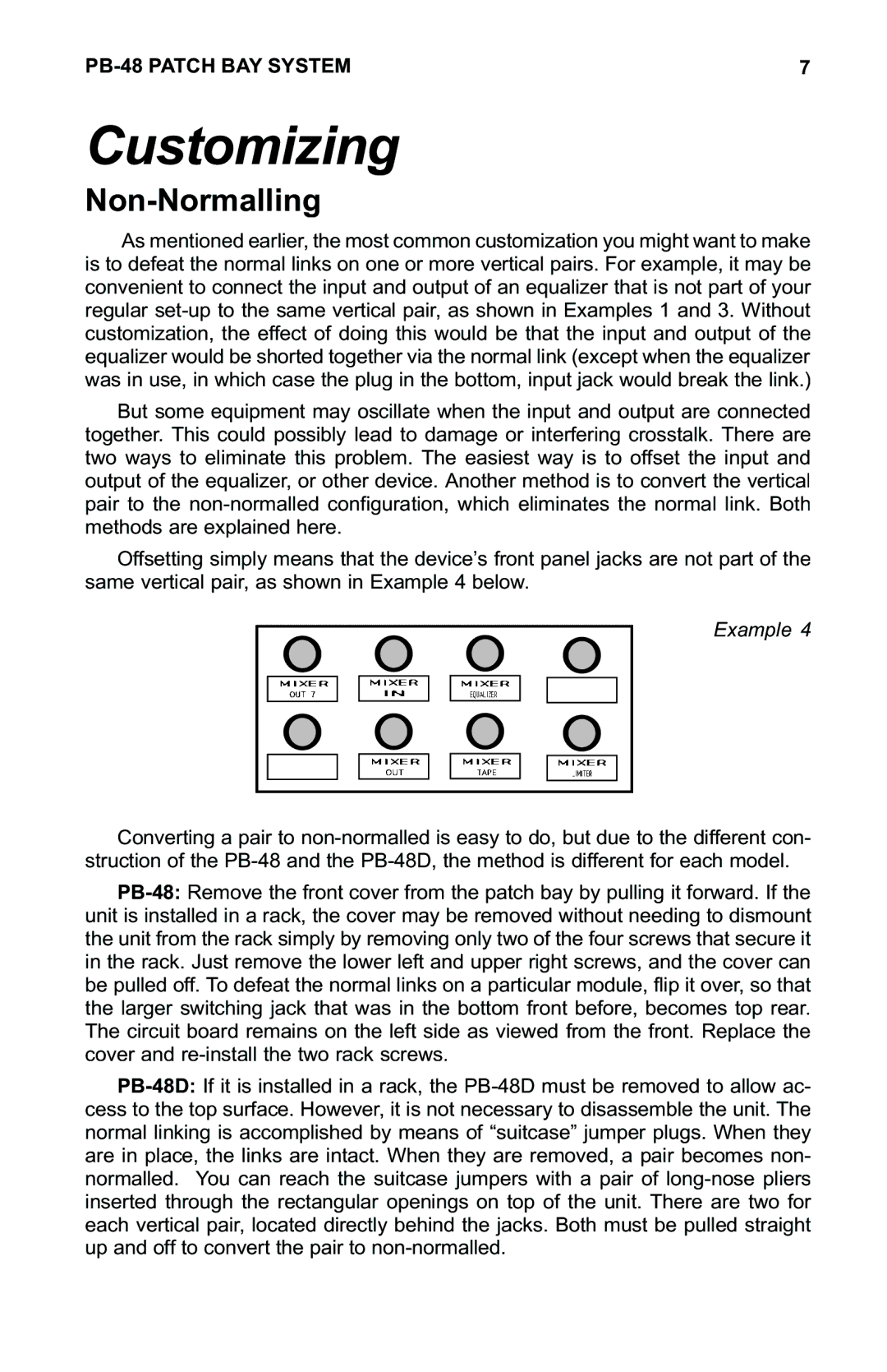 Furman Sound PB-48D manual 