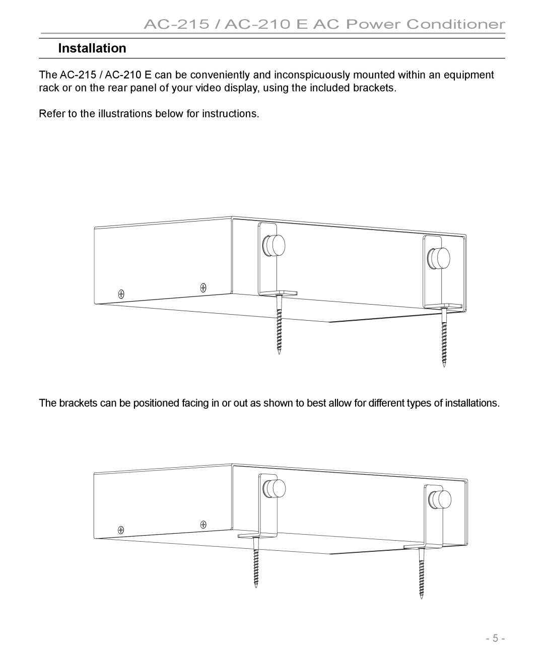 Furman Sound pmn manual Installation 