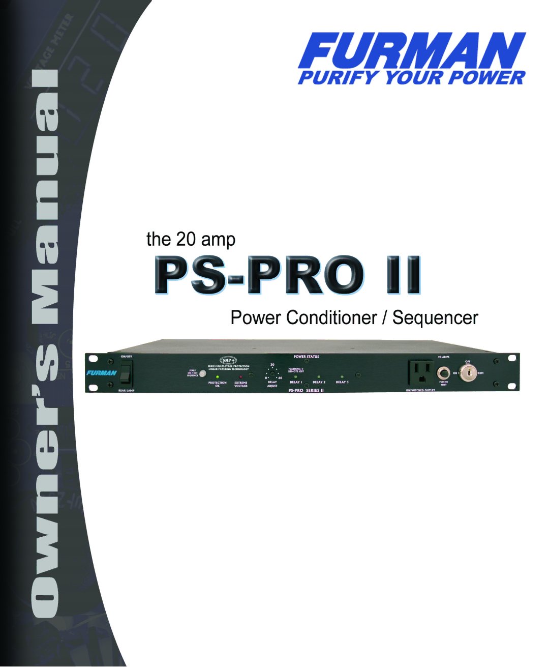 Furman Sound PS-PRO II manual PS PRO II Power Conditioner / sequencer 