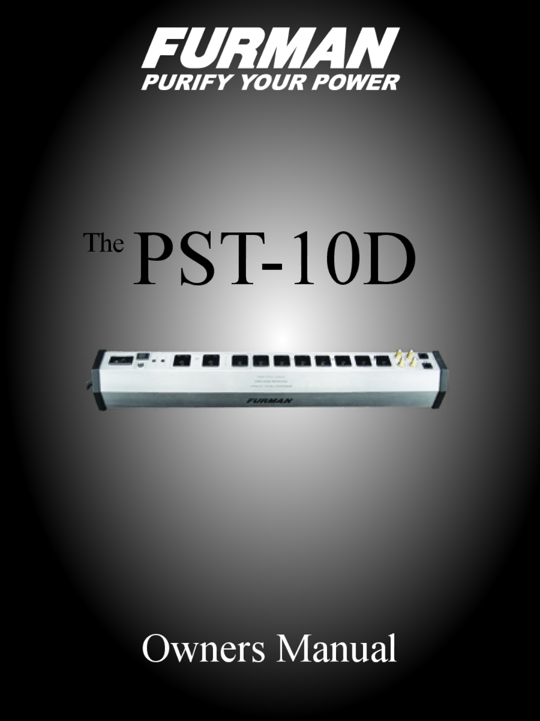 Furman Sound PST-10D owner manual 